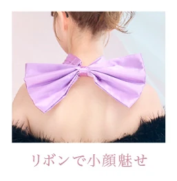 リボンで小顔魅せ（ブラック）