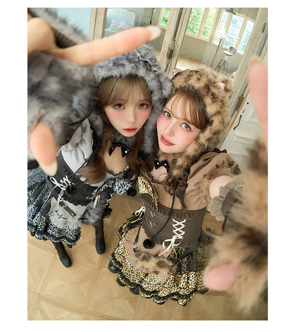 WINK HEART LEOPARD MAID ディテール