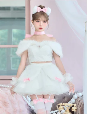 Lady Marie レディマリー ファーリボンキャット ホワイト