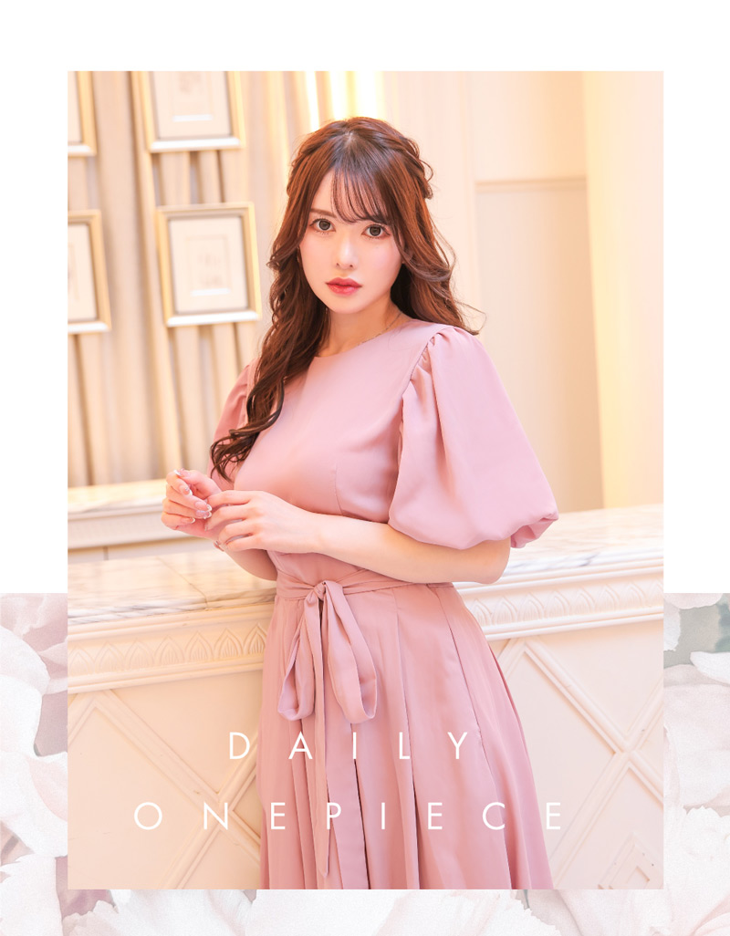 vanityME. [ピンク] パーティードレス ボリューム袖 きれいめマキシ