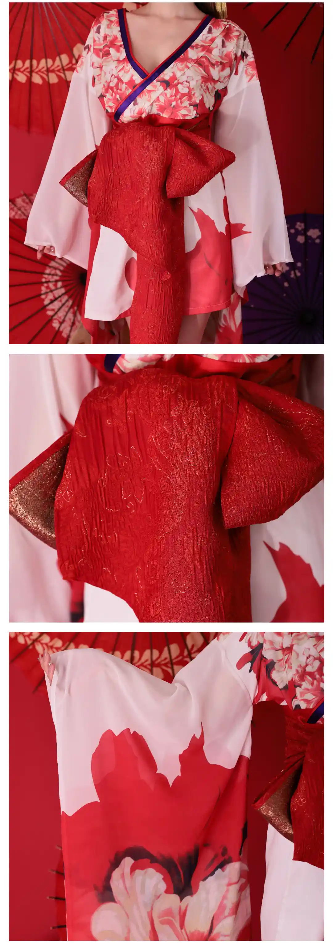 花魁 RIBBON 黒×赤