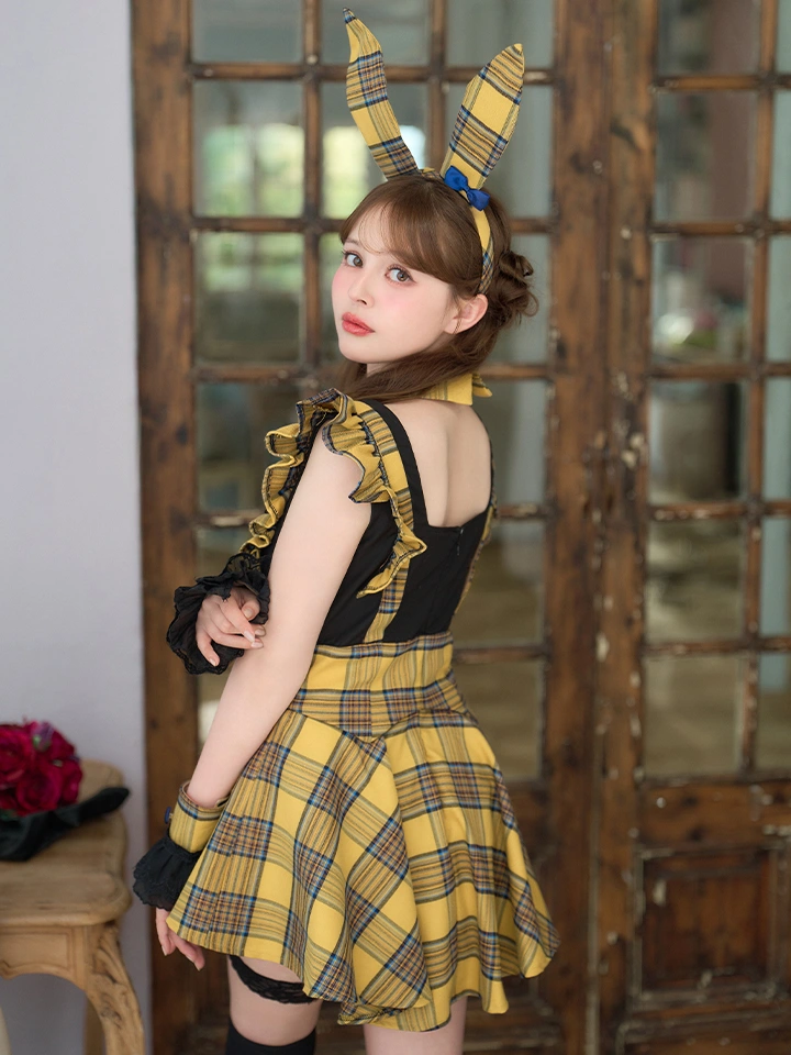 vanityME.（バニティーミー） コスプレ通販専門店  【6点セット】BITTER chocolate ビターチョコレート チェックバニー イエロー vcsbn-260153-2 イメージ画像03