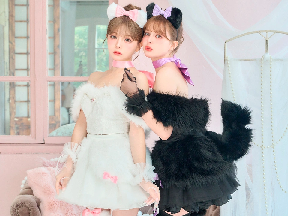 vanityME.（バニティーミー） コスプレ通販専門店  【7点セット】Lady Marie Lady Marie レディマリー ファーリボンキャット ブラック vcsct-260155-1-na