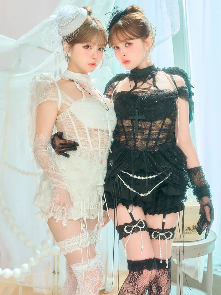 vanityME.（バニティーミー） コスプレ通販専門店  【7点セット】MARIA with fabulous Lace マリアウィズファビュラスレース レースエンジェル ホワイト エンジェル ホワイト イメージ画像02