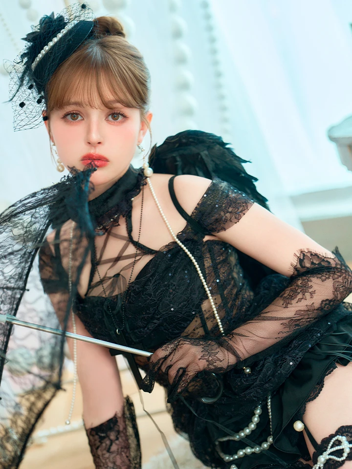 vanityME.（バニティーミー） コスプレ通販専門店  【7点セット】MARIA with fabulous Lace マリアウィズファビュラスレース レースエンジェル ブラック vcsot-260530-2a イメージ画像03