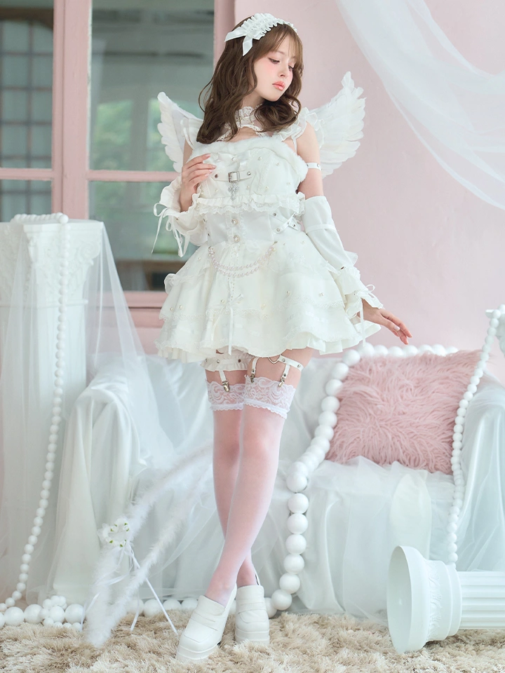 Malymoon/マリームーン オリジナルコスチューム コレクション 【9月下旬頃入荷予定】【10点セット】Malymoon マリームーン デュアルフェザーエンジェル ホワイト mlcs26036-1 イメージ画像04