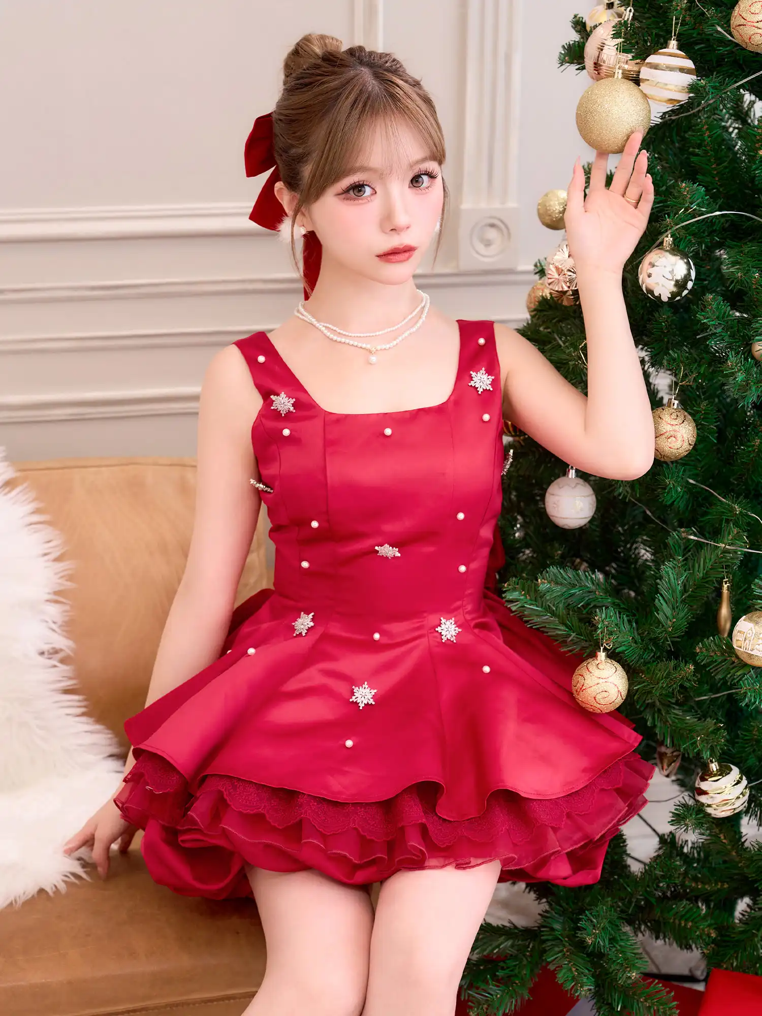 ?toile エトワール  サンタ レッド ホワイト vcsst-26025 着用イメージ04