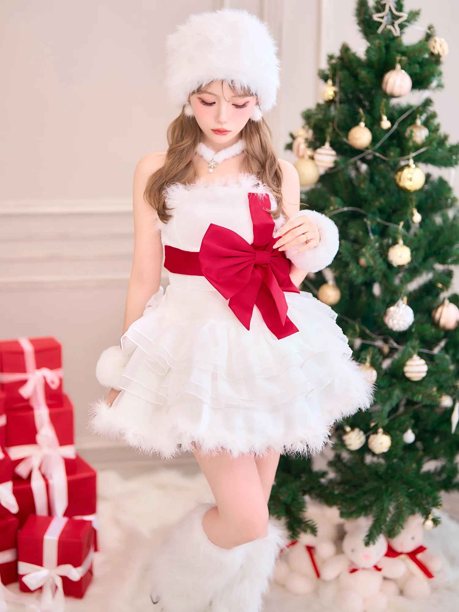 Wrapping SANTA NO.2 ラッピングサンタ ホワイト vcsst-26026 着用イメージ01
