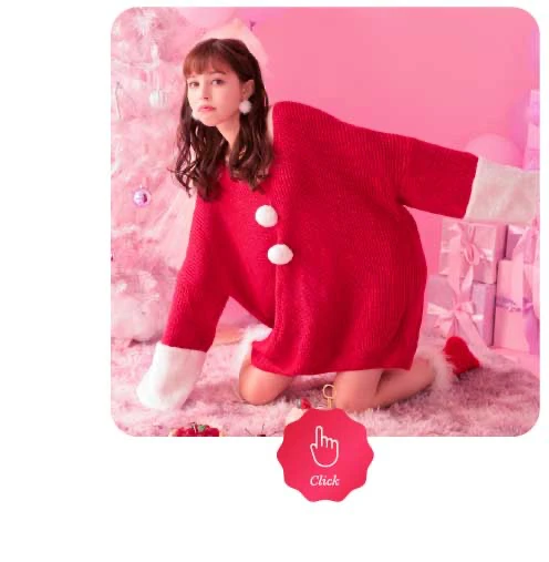 お家で　サンタ　コスプレ