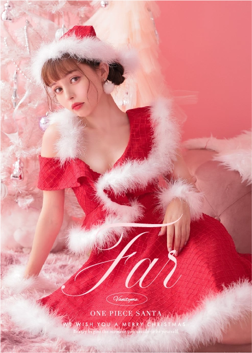 ファーショルダーサンタ ワンピース