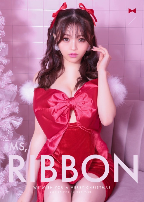 リボン サンタ