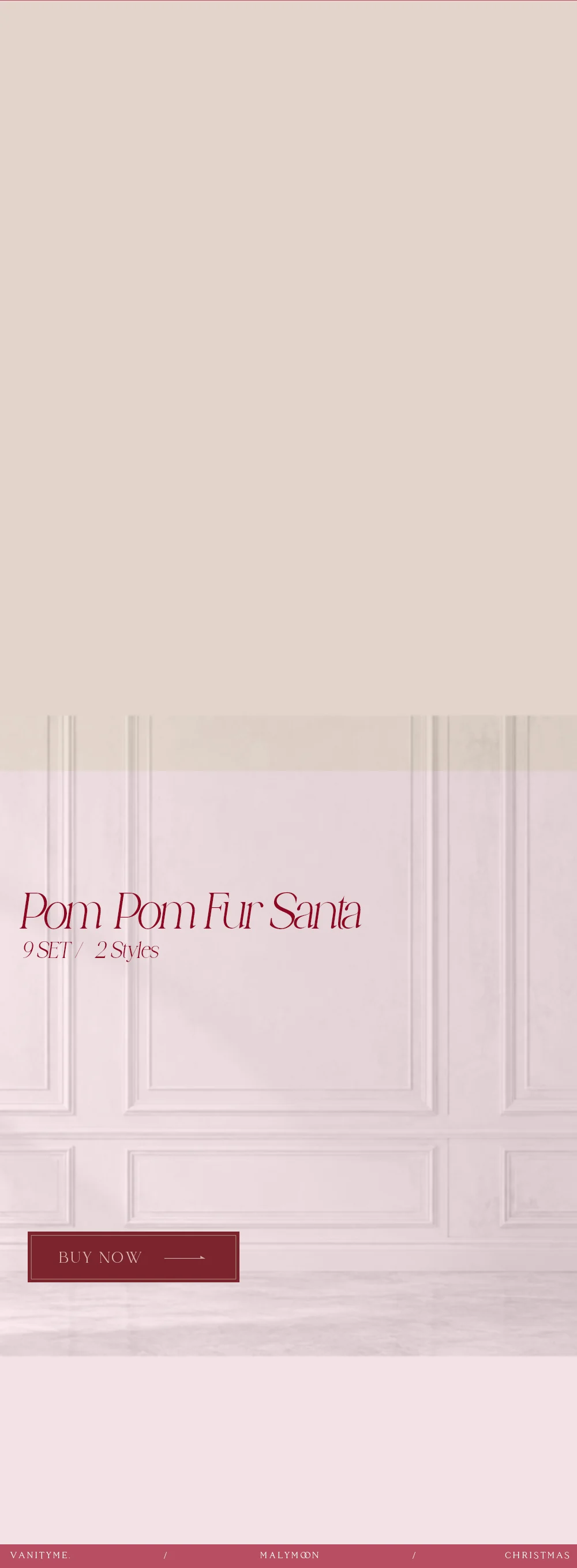 Pom Pom Fur Santa 9 SET / 2 Styles