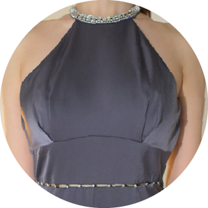 ホルターネック　ロングドレス