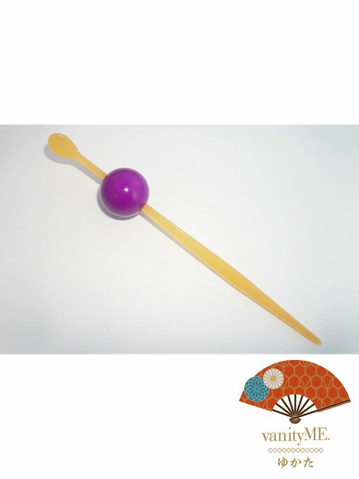 玉かんざし 22ミリ 紫　小