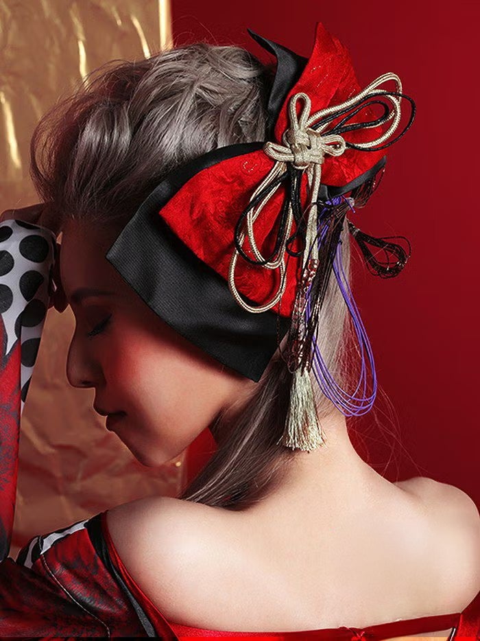 花魁 RIBBON 黒×赤 コスプレアイテム コスプレ コスチューム