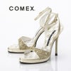 コメックス COMEX パンプス サンダル ピンヒール ヒール11cm アンクルストラップ エナメルサンダル