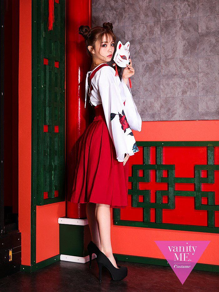 ♡ vanityme バニティミー 狐巫女 コスプレ ♡ 3点セット】狐巫女/刺繍柄・お面付き vcsot-200616 | コスプレ・キャバ