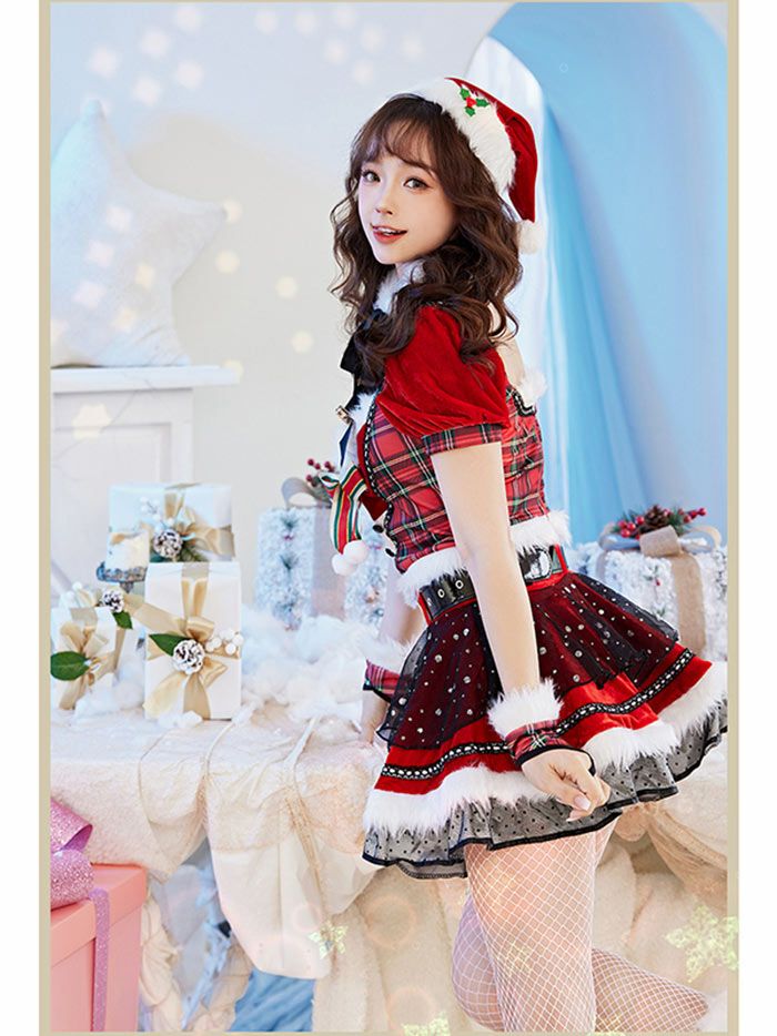 8点セット】Malymoon マリーンムーン チェック柄サンタクロース ml