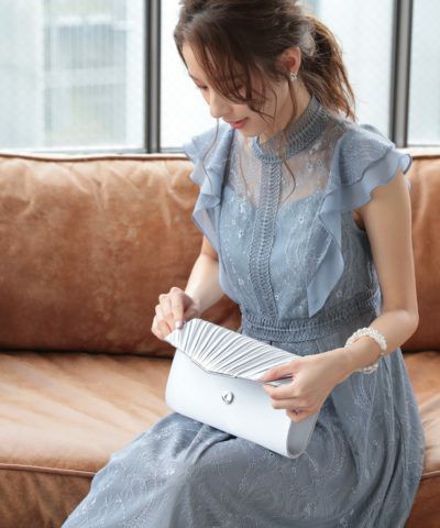 haremode ハレモード 同色レース クラッチバッグ