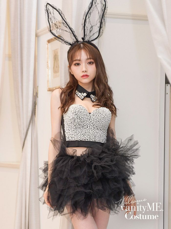 バニーガールコスチューム ブラック　vanity me 3点セット】BLACK BUNNY ブラックバニー vcscd-0009-my | コスプレ