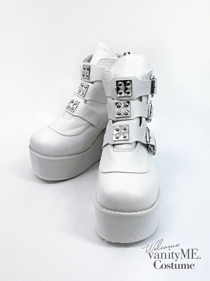 スニーカー厚底ブーツ ホワイト コスプレ コスチューム