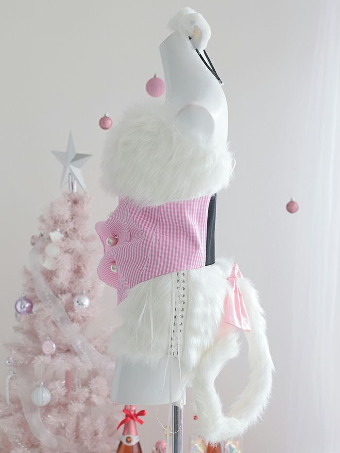 lolly cat.white ロリーキャット ホワイト パールウエストベルト付き コスプレ コスチューム