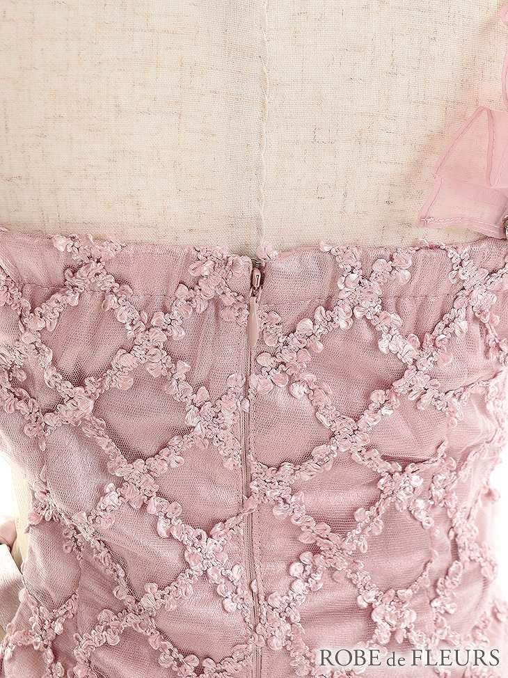 ROBE de FLEURS ローブドフルール ワインレッド ジュエリー×リボン