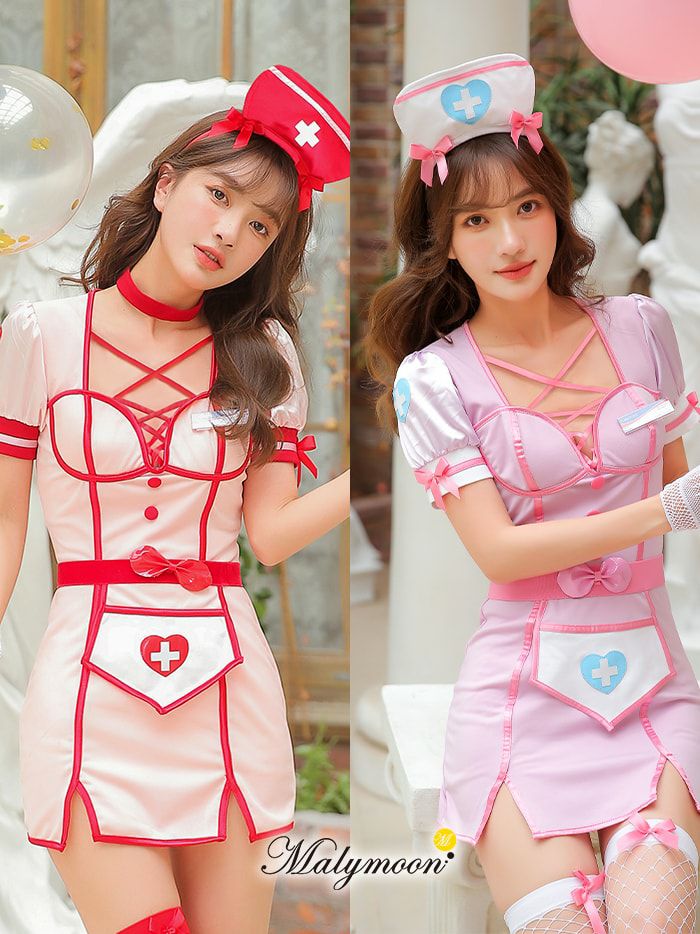 6点セット】Malymoon マリームーン ナースコスチューム2カラー [ピンク