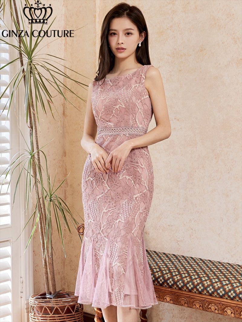 ERUKEI エルケイ GINZA COUTURE 銀座チュール ピンク フラワーレース