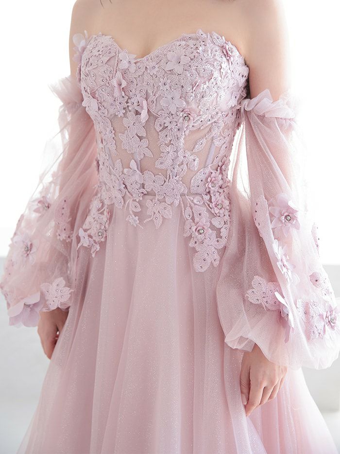 vanityME.couture.バースデードレス 2WAY ふわふわ パフ袖オフショルインポート シンデレラ ロングドレス