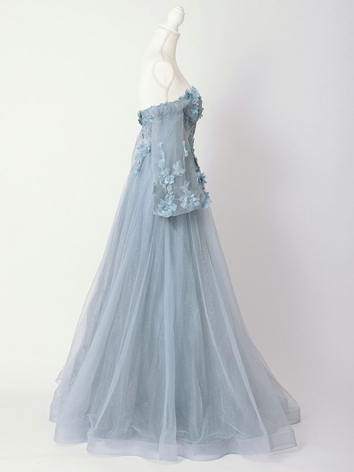 vanityME.couture.バースデードレス 2WAY ふわふわ パフ袖オフショルインポート シンデレラ ロングドレス