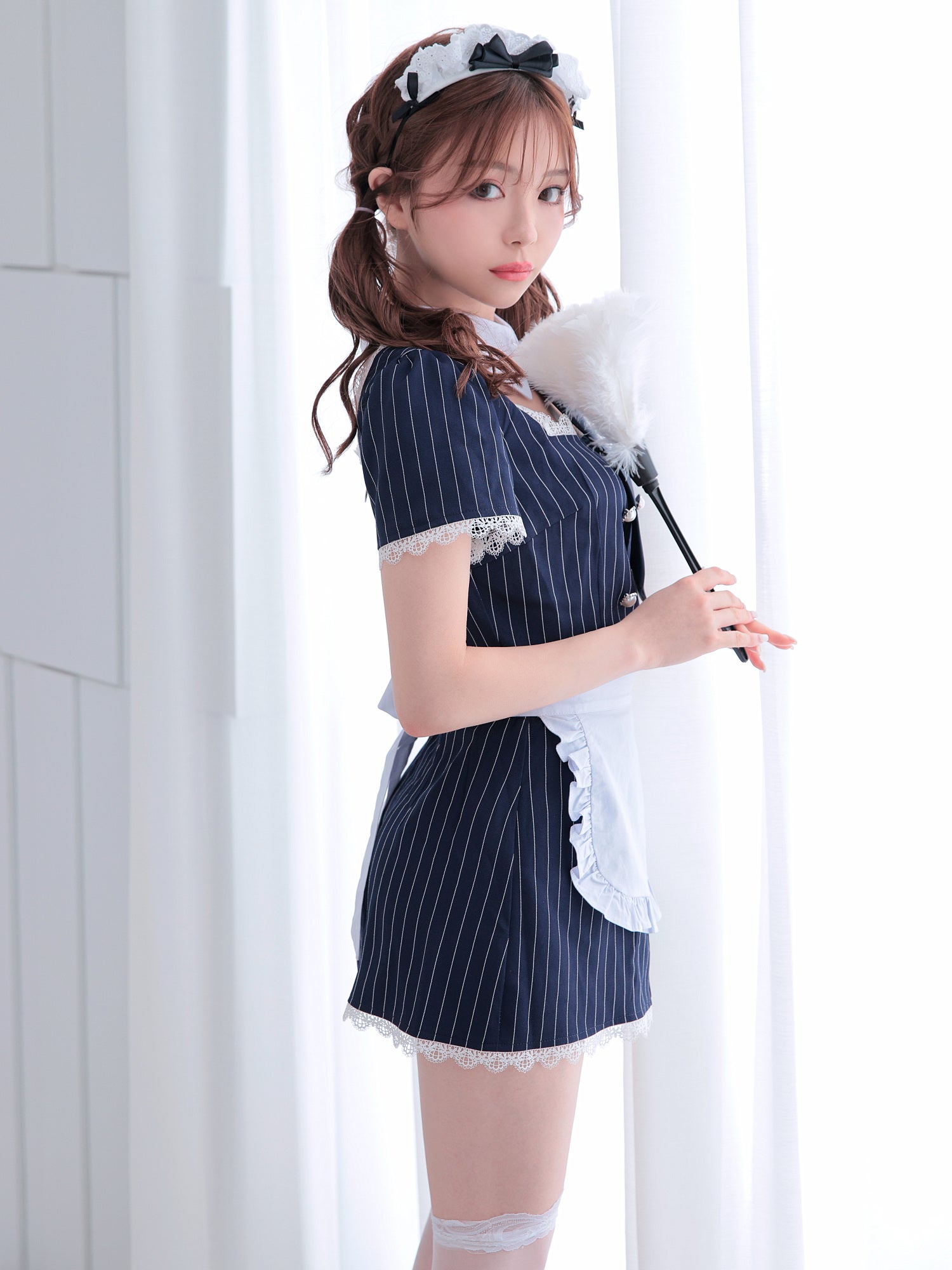 STRIPE Maid ストライプメイド [ネイビー] コスプレ コスチューム