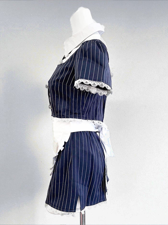 STRIPE Maid ストライプメイド [ネイビー] コスプレ コスチューム