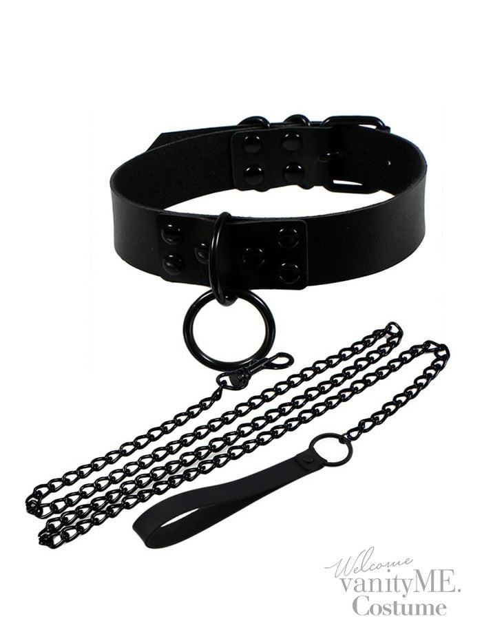 ゴシックレザー サークルネックレス