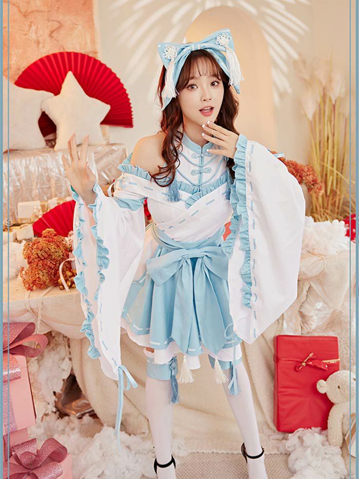 Malymoon/マリームーン ホルターネック巫女レディ コスプレ コスチューム