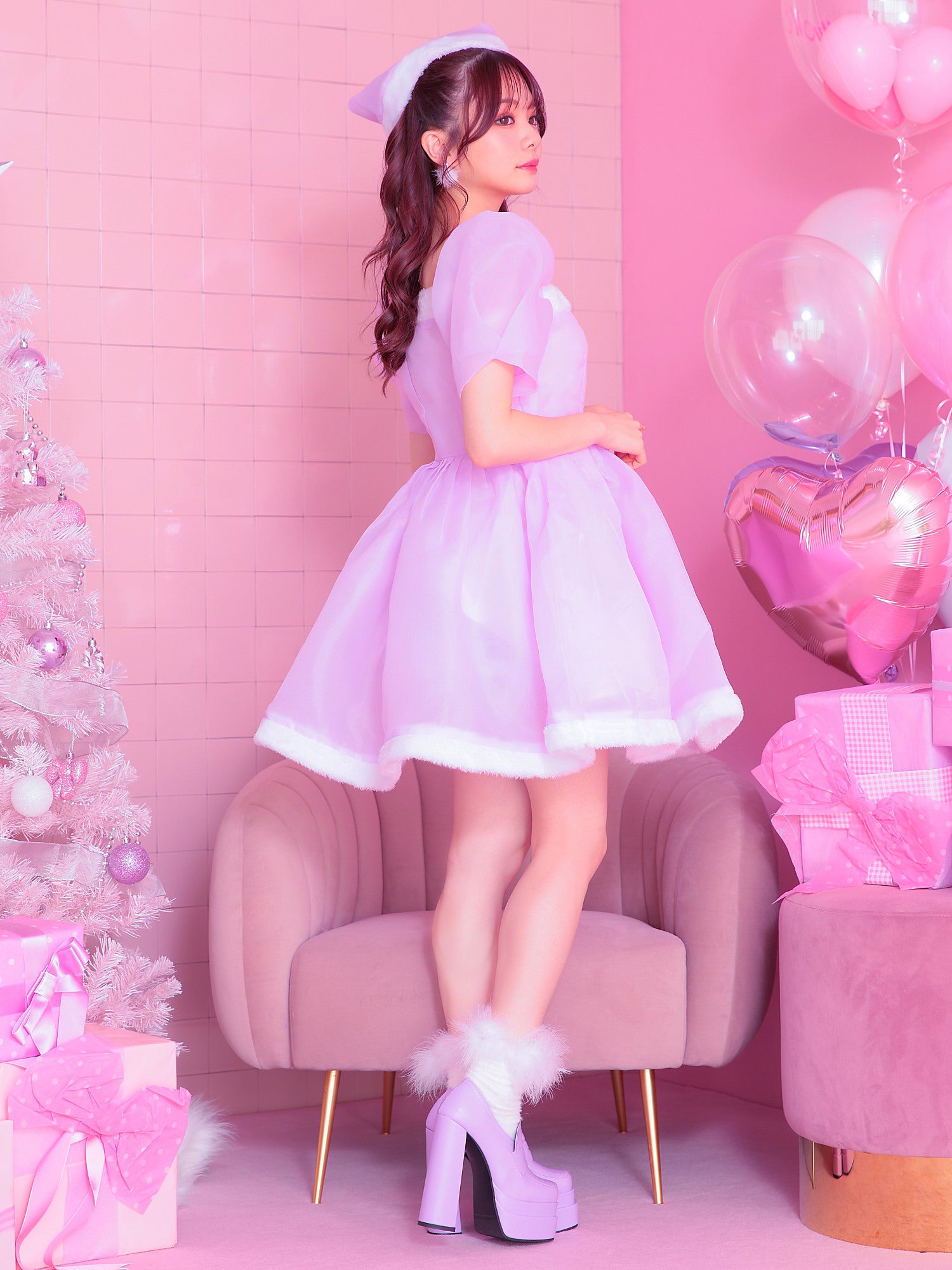 Lavender macaron ラベンダーマカロンサンタ クリスマス コスプレサンタコスチューム