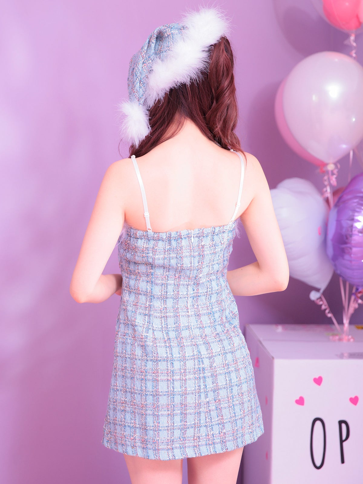 Tweed SANTA ツイードサンタ [ライトブルー] コスプレ サンタコスチューム