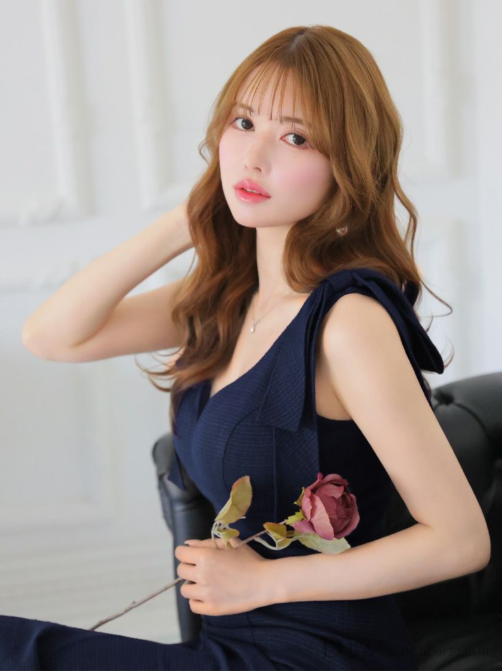 DEA. ショルダーリボンマーメイドミディドレス