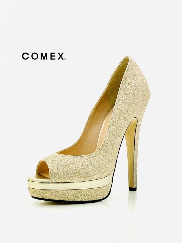 コメックス COMEX グリッターパンプス パンプス ピンヒール 美脚