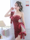 ROBE de FLEURS ローブドフルール ジュエリー×リボンタイトミニドレス fm2160