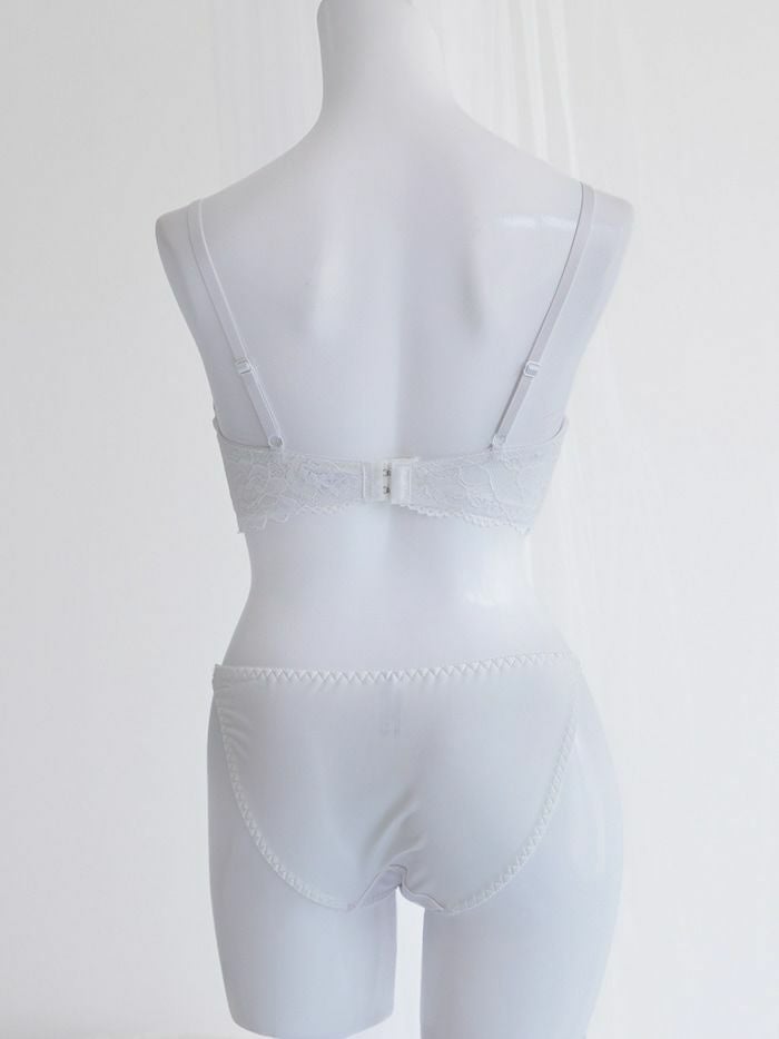 サイドヴェールソフトワイヤ―ブラセット（ブラジャー＆フルバックショーツ&Tバックショーツ ）