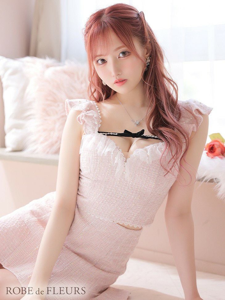 ROBE de FLEURS ローブドフルールサマーツイードxパールチュール