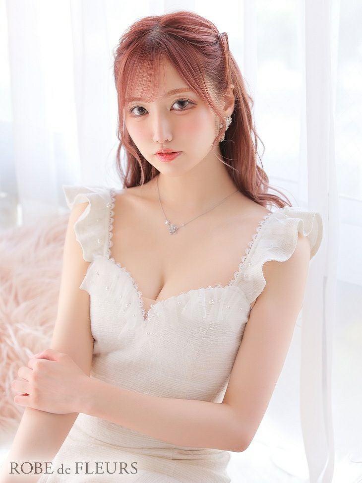 ROBE de FLEURS ローブドフルールサマーツイードxパールチュール