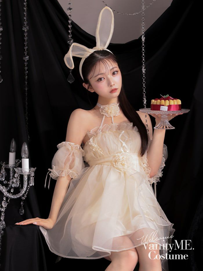 6点セット】Flower Tulle BUNNY フラワーチュールバニー[アイボリー