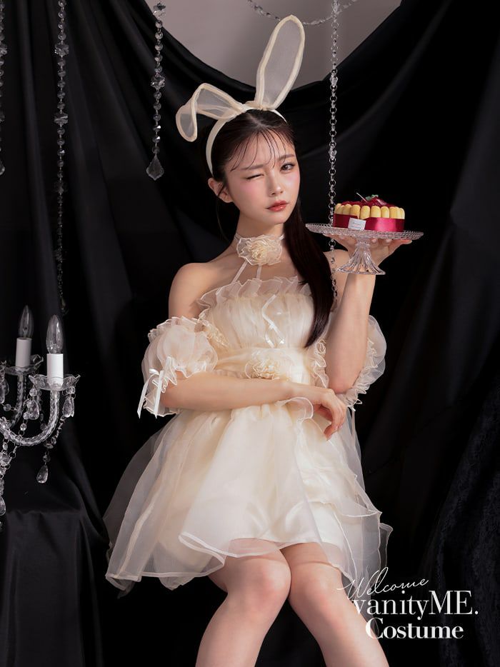 6点セット】Flower Tulle BUNNY フラワーチュールバニー[アイボリー