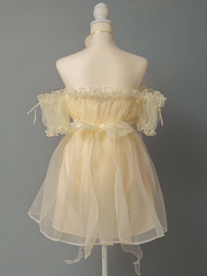 【6点セット】Flower Tulle BUNNY フラワーチュールバニー[アイボリー] vcsbn-23341