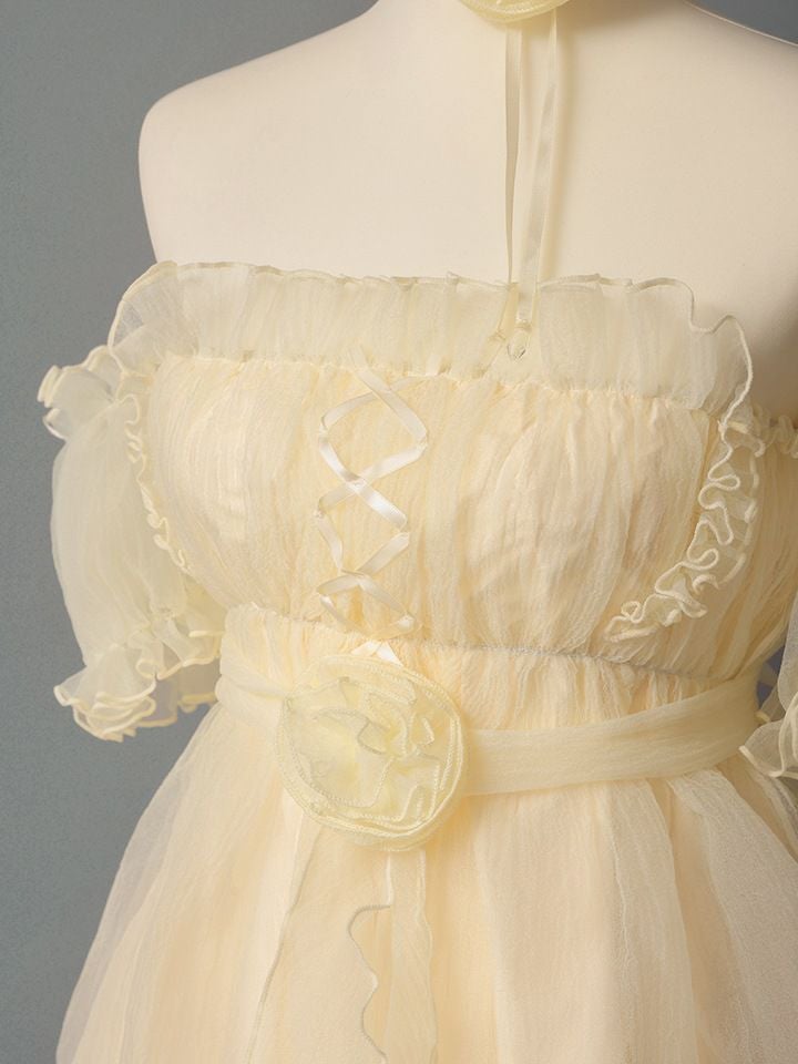 【6点セット】Flower Tulle BUNNY フラワーチュールバニー[アイボリー] vcsbn-23341