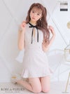 ROBE de FLEURS ローブドフルール チェックツイードバストリボンミニドレス fm2934-c