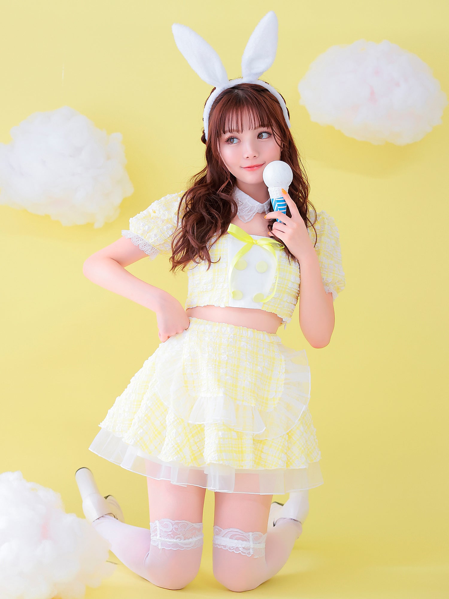  【3点セット】Cheeky Pastel Bunny イエロー vcsbn-10216bu-2