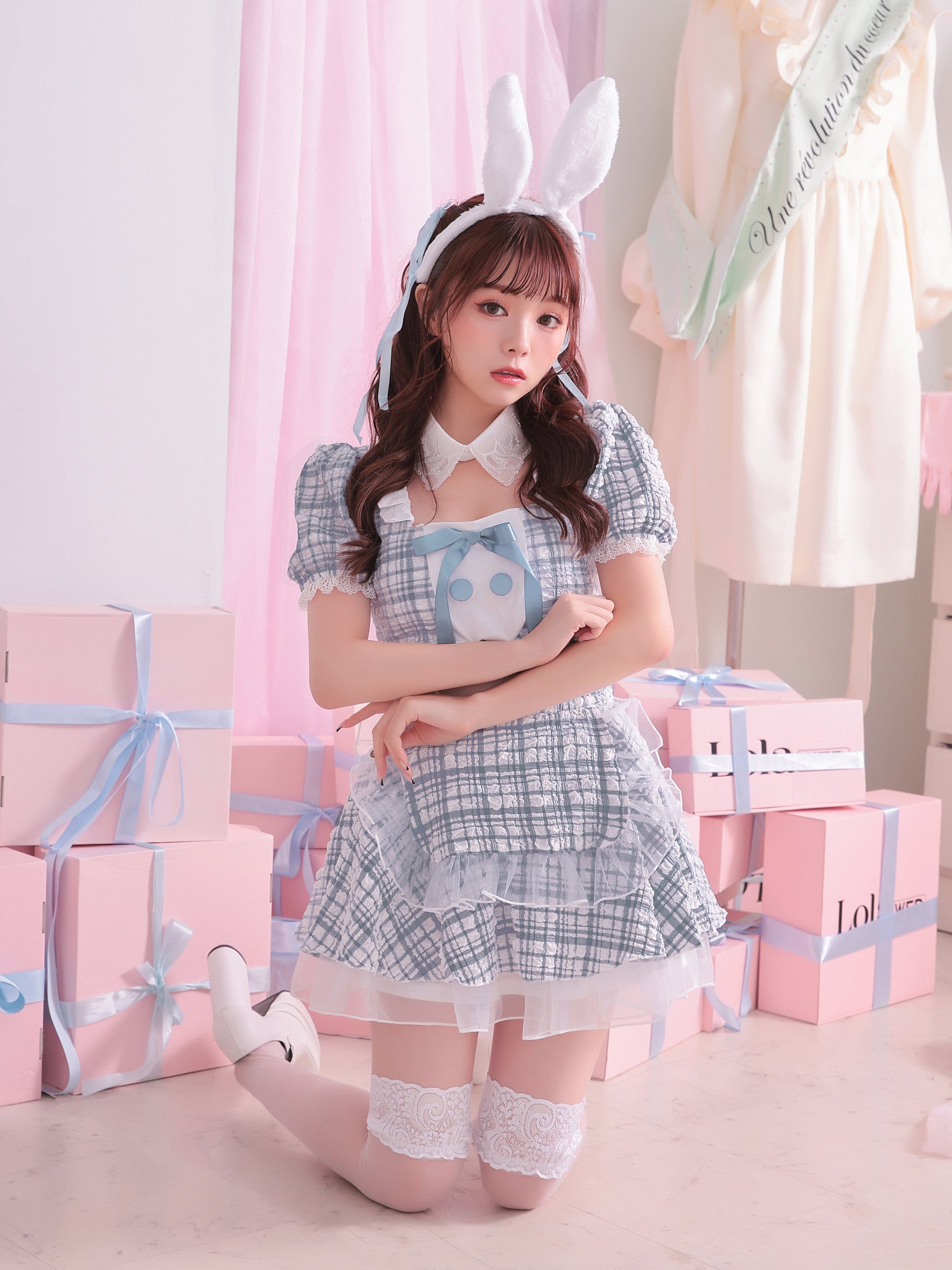 【3点セット】Cheeky Pastel Bunny ブルー vcsbn-10216bu-4